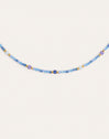 Glam Blue Stainless Steel Gold Necklace