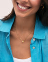 Ketting Druppel Drop Staal Verguld - puesto en modelo