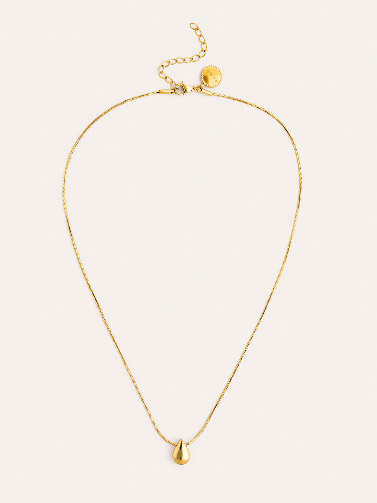 Ketting Druppel Drop Staal Verguld - vista 4