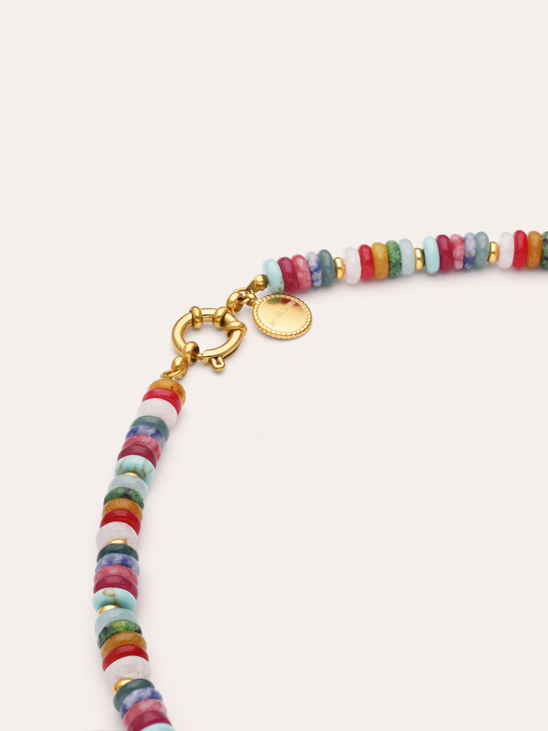 Collar Habana Acero Baño Oro