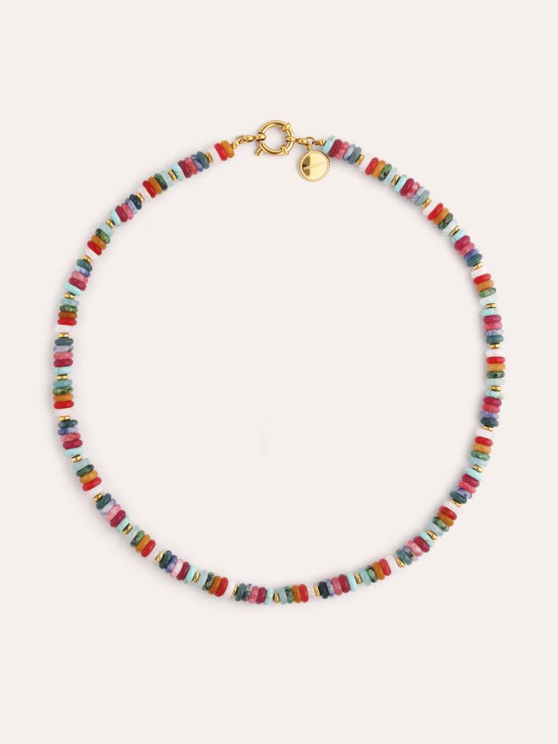 Collar Habana Acero Baño Oro