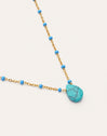 Imagen detalle de Collier Hydra Bleu Acier Plaqué Or
