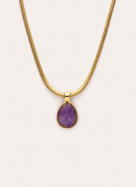 Lena Steel Necklace Gold Plated