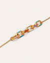 Imagen detalle de Ketting Link Rainbow Enamel Goud Verguld