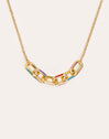 Ketting Link Rainbow Enamel Goud Verguld