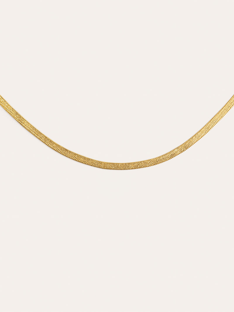 Collar Lisse Sparkling Acero Baño Oro