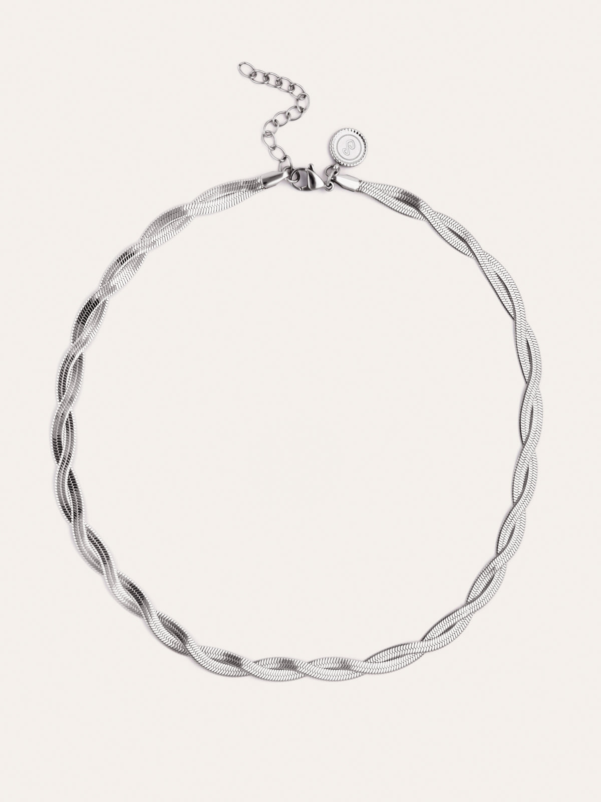 Collier Double Lisse Twister Acier - vista 4