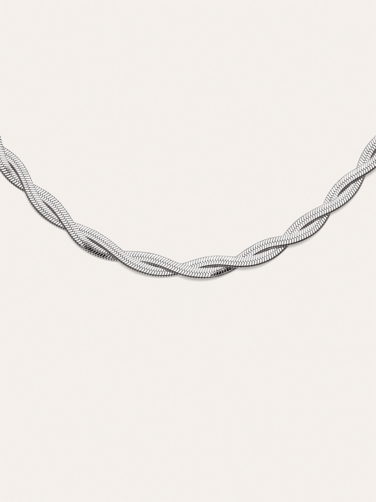 Collier Double Lisse Twister Acier