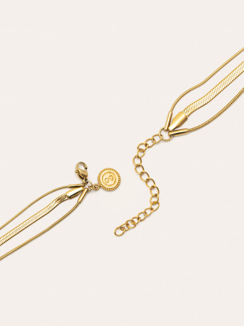 Maat Stainless Steel Gold Necklace