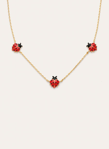 Ladybug Gold Necklace 