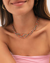 Necklace Mawi Colors Steel Gold Plated - puesto en modelo