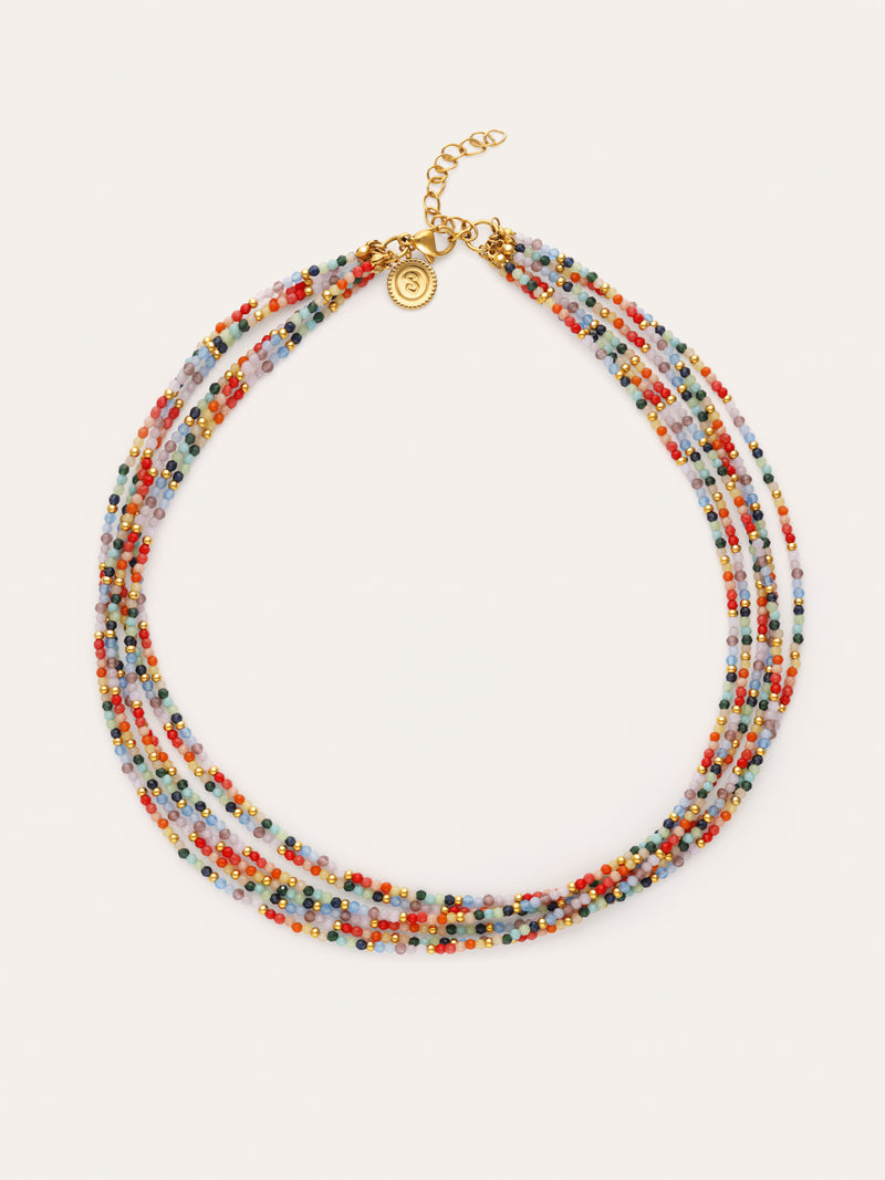 Necklace Mawi Colors Steel Gold Plated