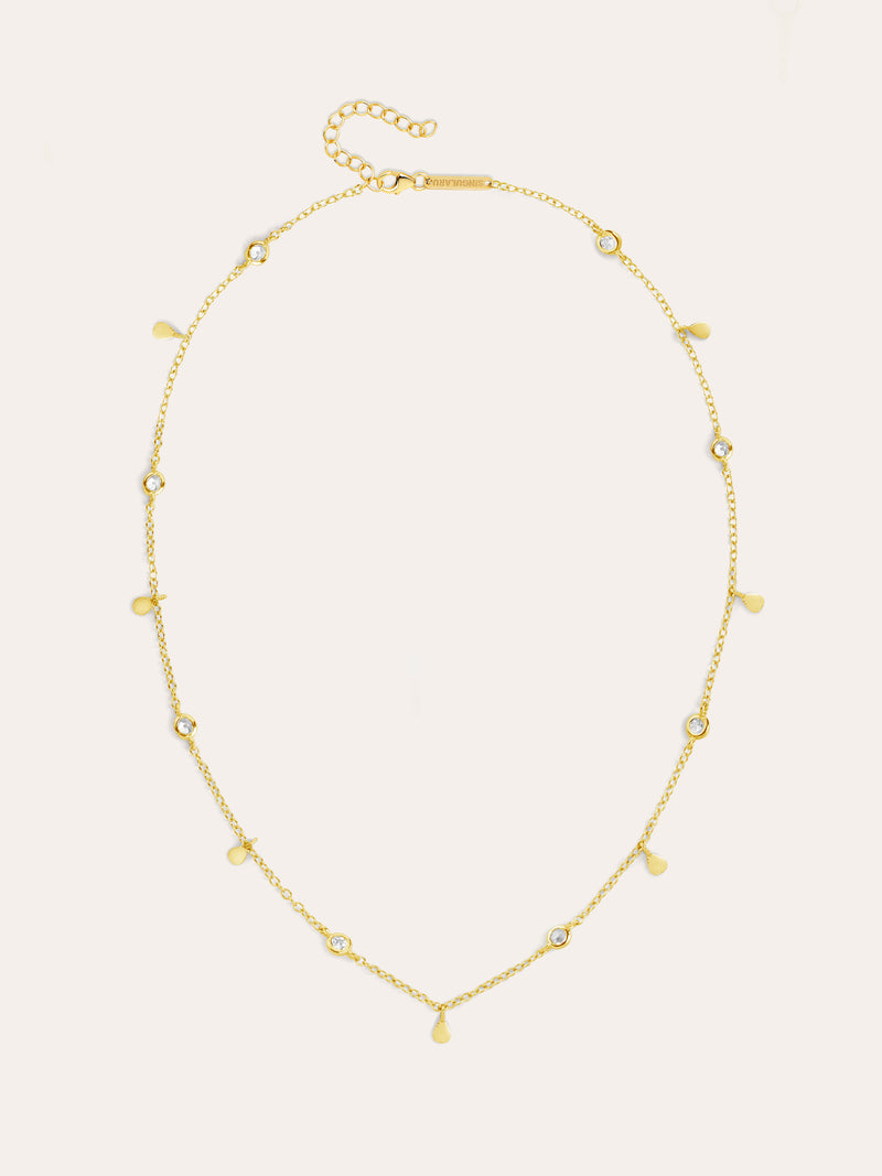 Mini Spark Drop Gold Necklace