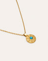 Imagen detalle de Collier Medallion Aqua Acier Plaqué Or