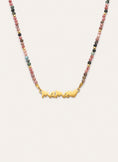 Mamá Heart Tourmaline Stainless Steel Gold Necklace
