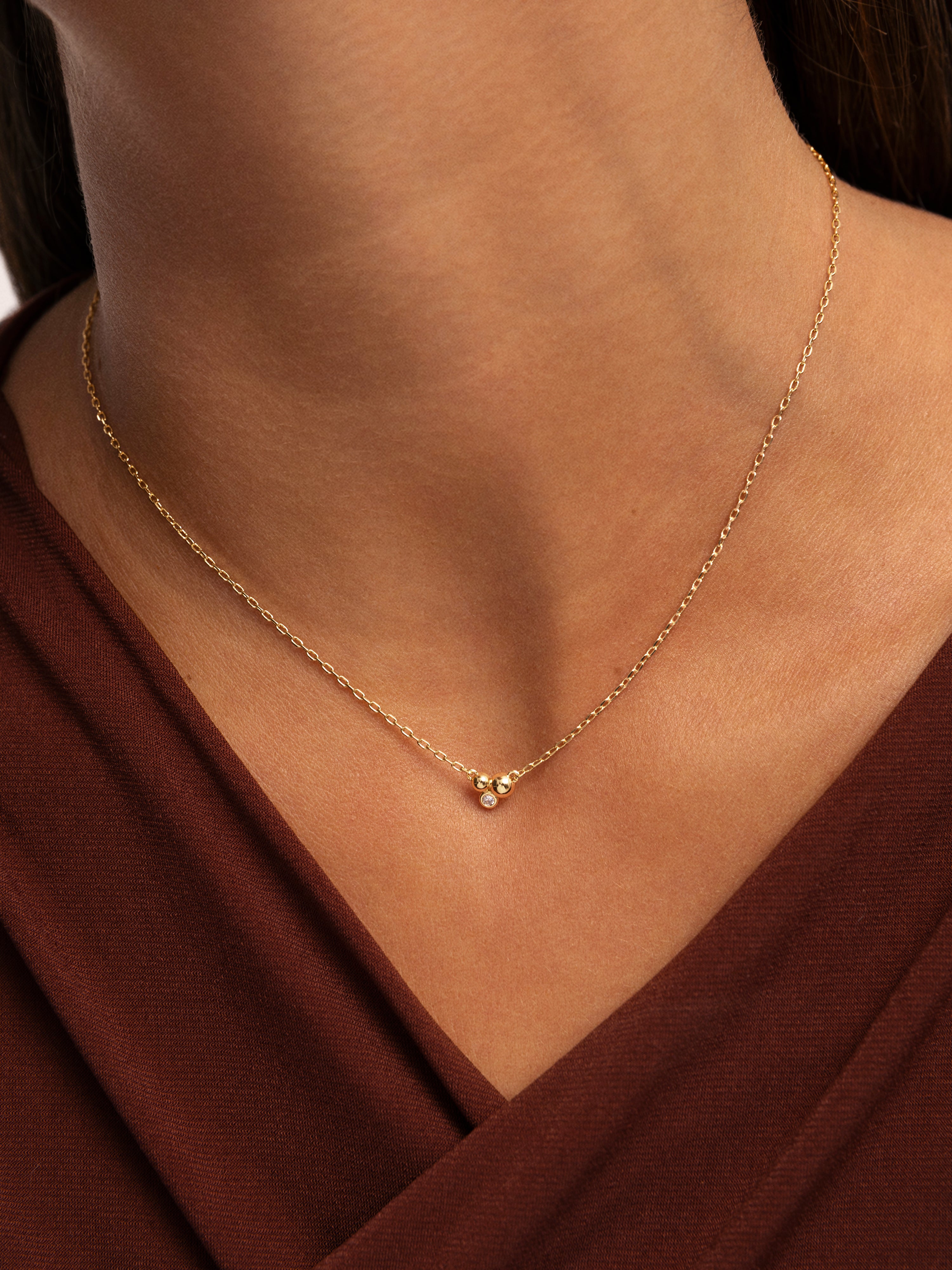 Collar Mini Cava Baño Oro
