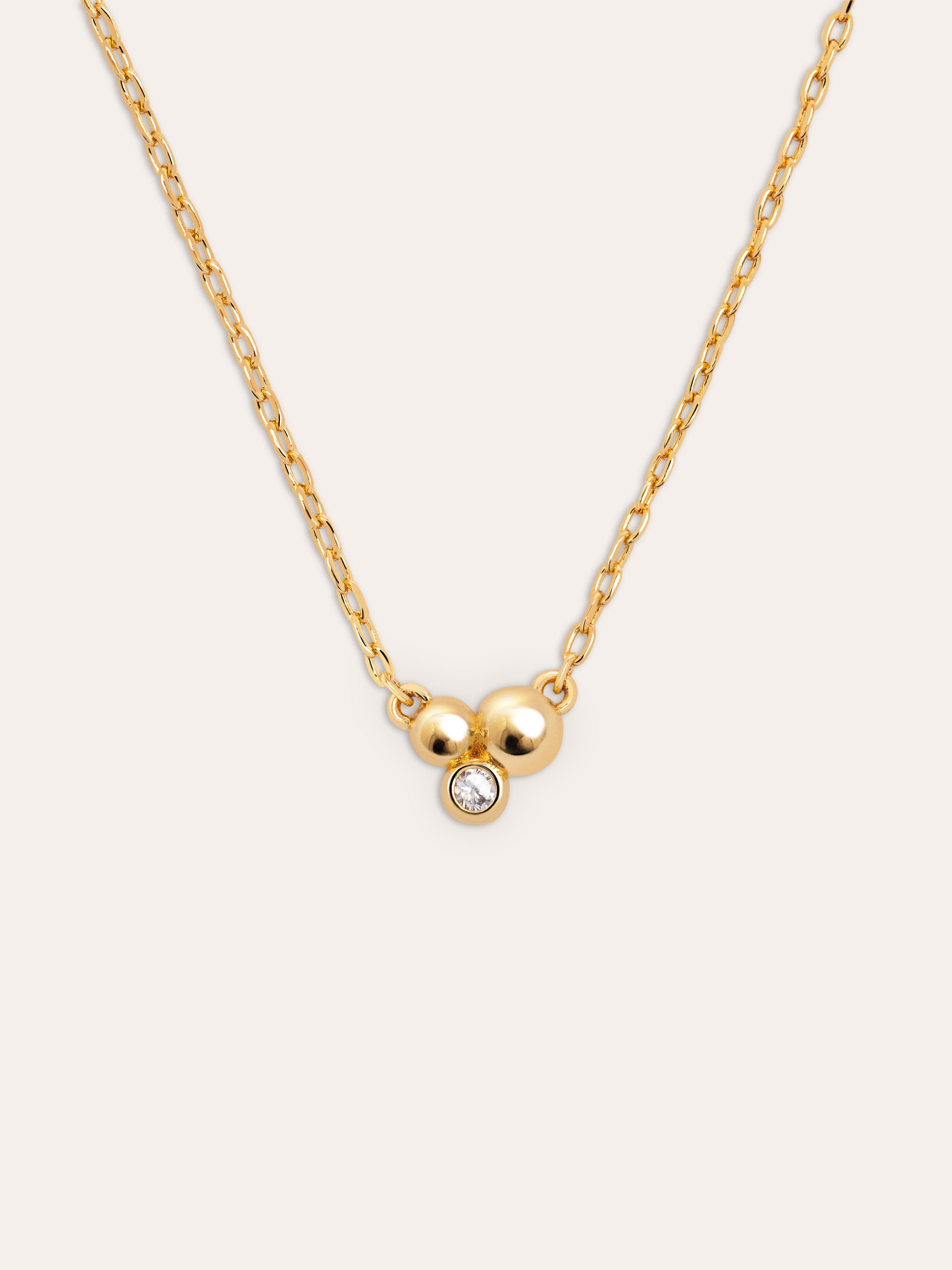 Collar Mini Cava Baño Oro