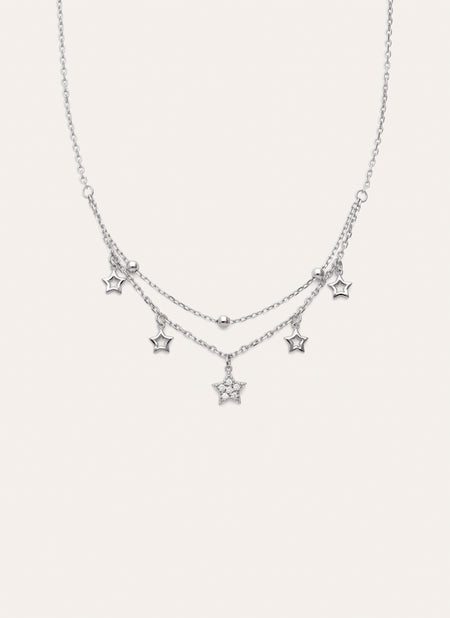 Collar Mil Estrellas Plata