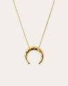 Collar Moonset Colors Plata Baño Oro