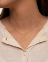 Collier Moonset Acier plaqué or - puesto en modelo