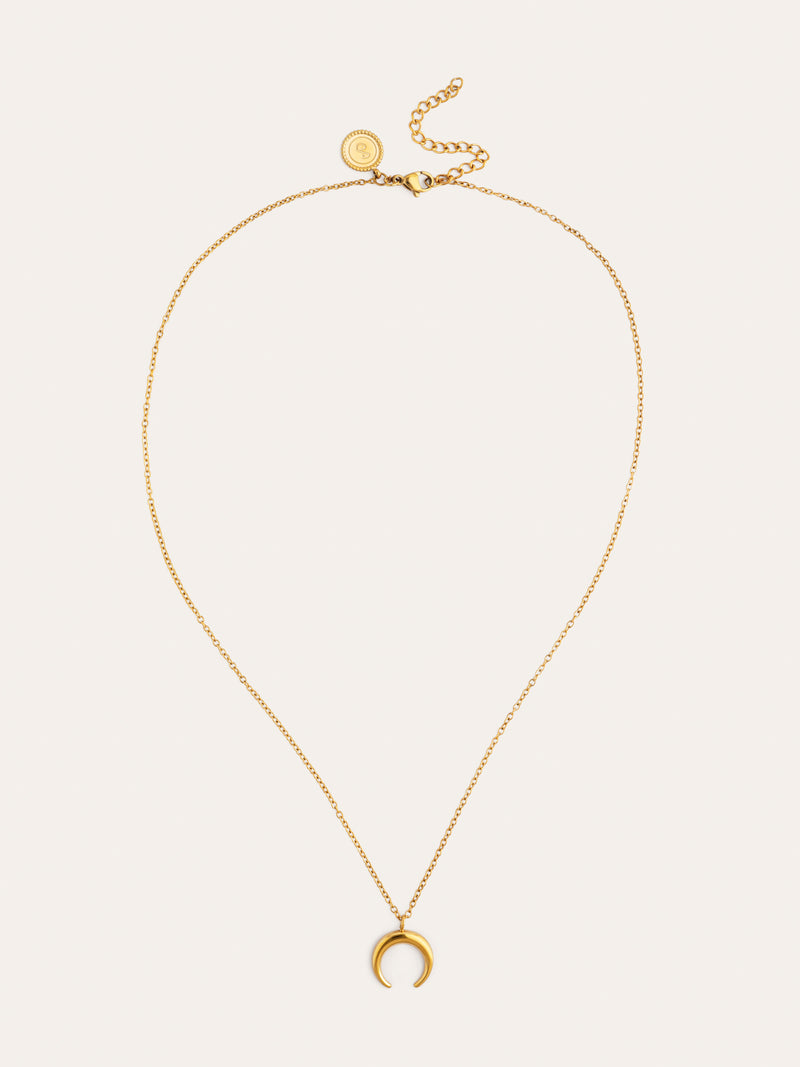 Collier Moonset Acier plaqué or