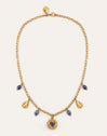 Collana Multicharms Denim Cianite in Acciaio Placcato in Oro - vista 5