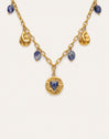 Collana Multicharms Denim Cianite in Acciaio Placcato in Oro
