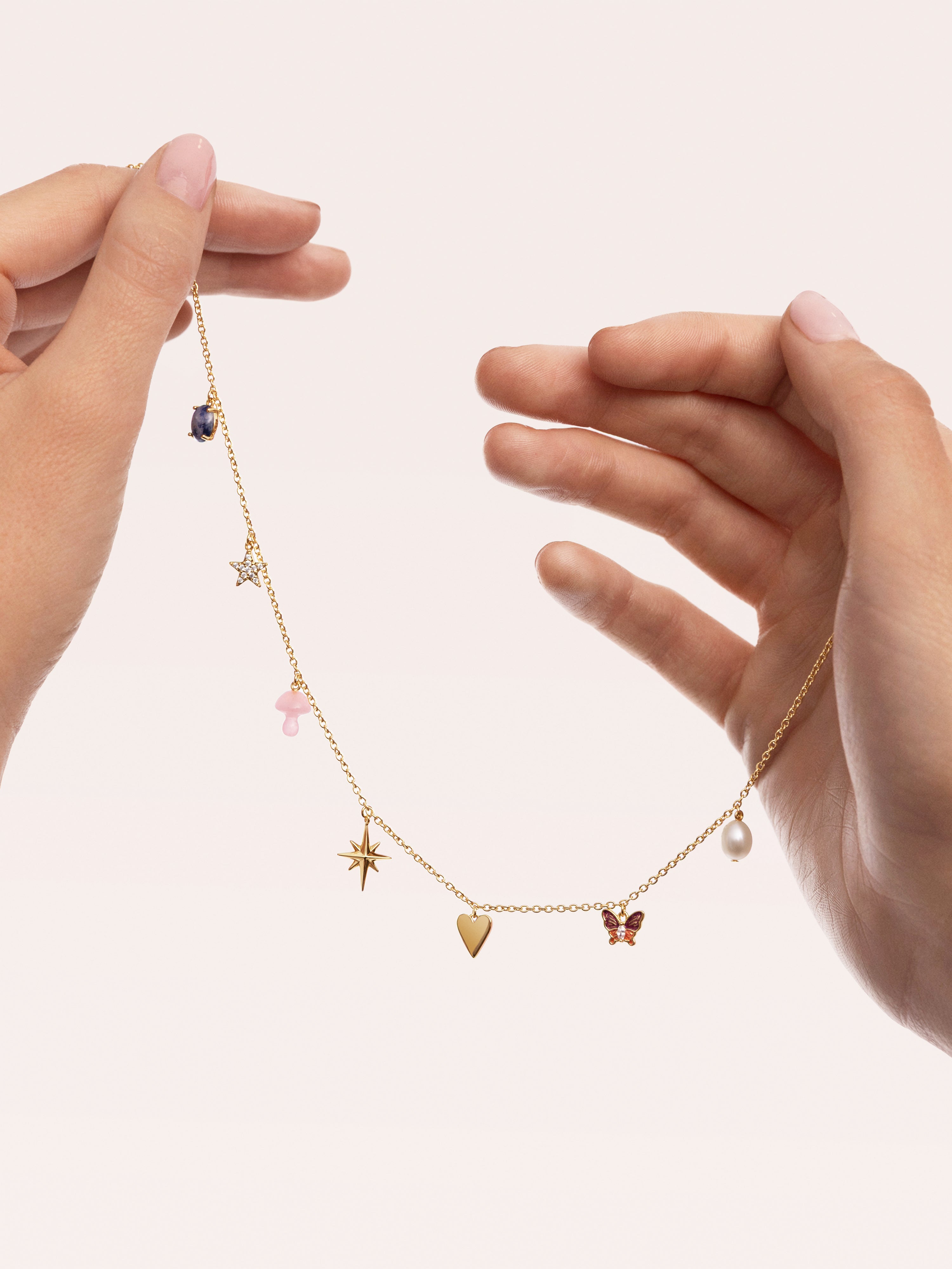 Multicharms Fairy Tale Gold Necklace