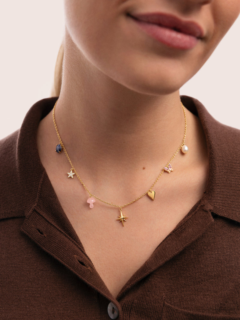 Multicharms Fairy Tale Gold Necklace
