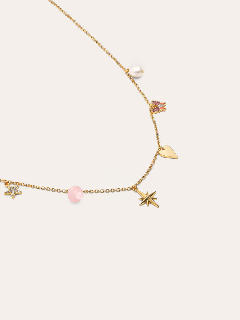 Multicharms Fairy Tale Gold Necklace