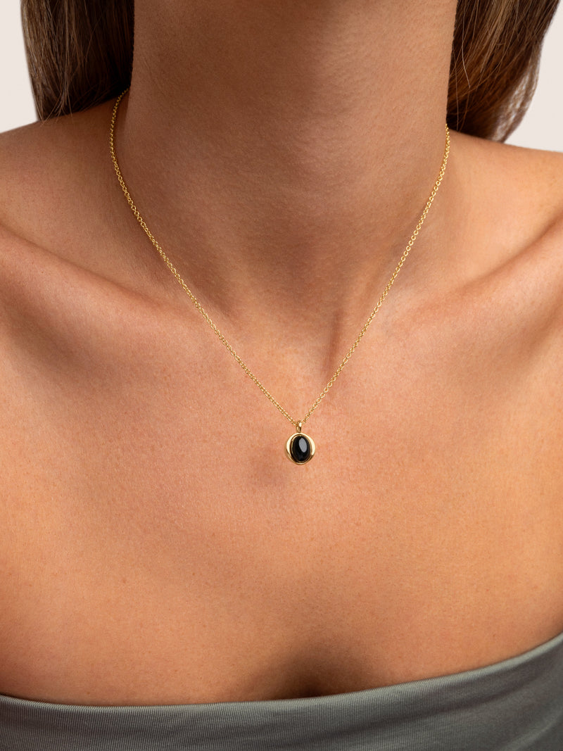 Collar My Onyx Baño Oro