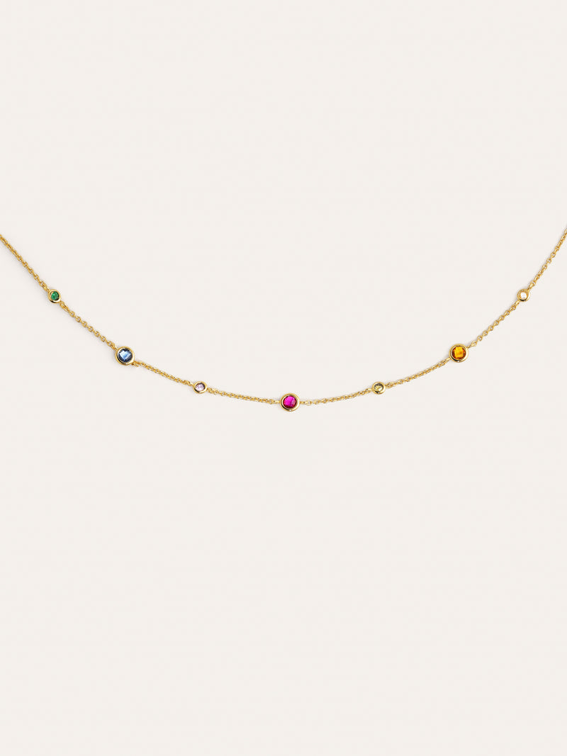Orbit Multicolor Gold Necklace