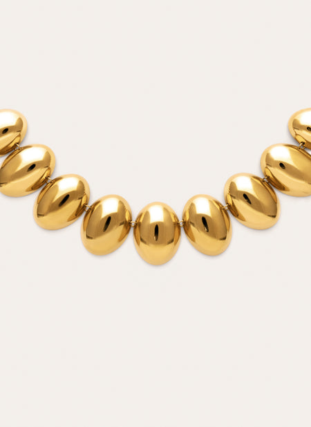 Collar Oceya Acero Baño Oro