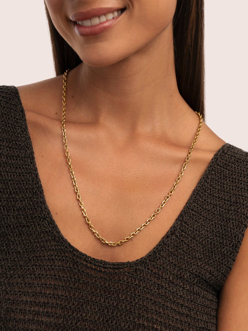Orla Rope Stainless Steel Gold Necklace 
