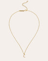 Collar Over the Moon Plata Baño Oro