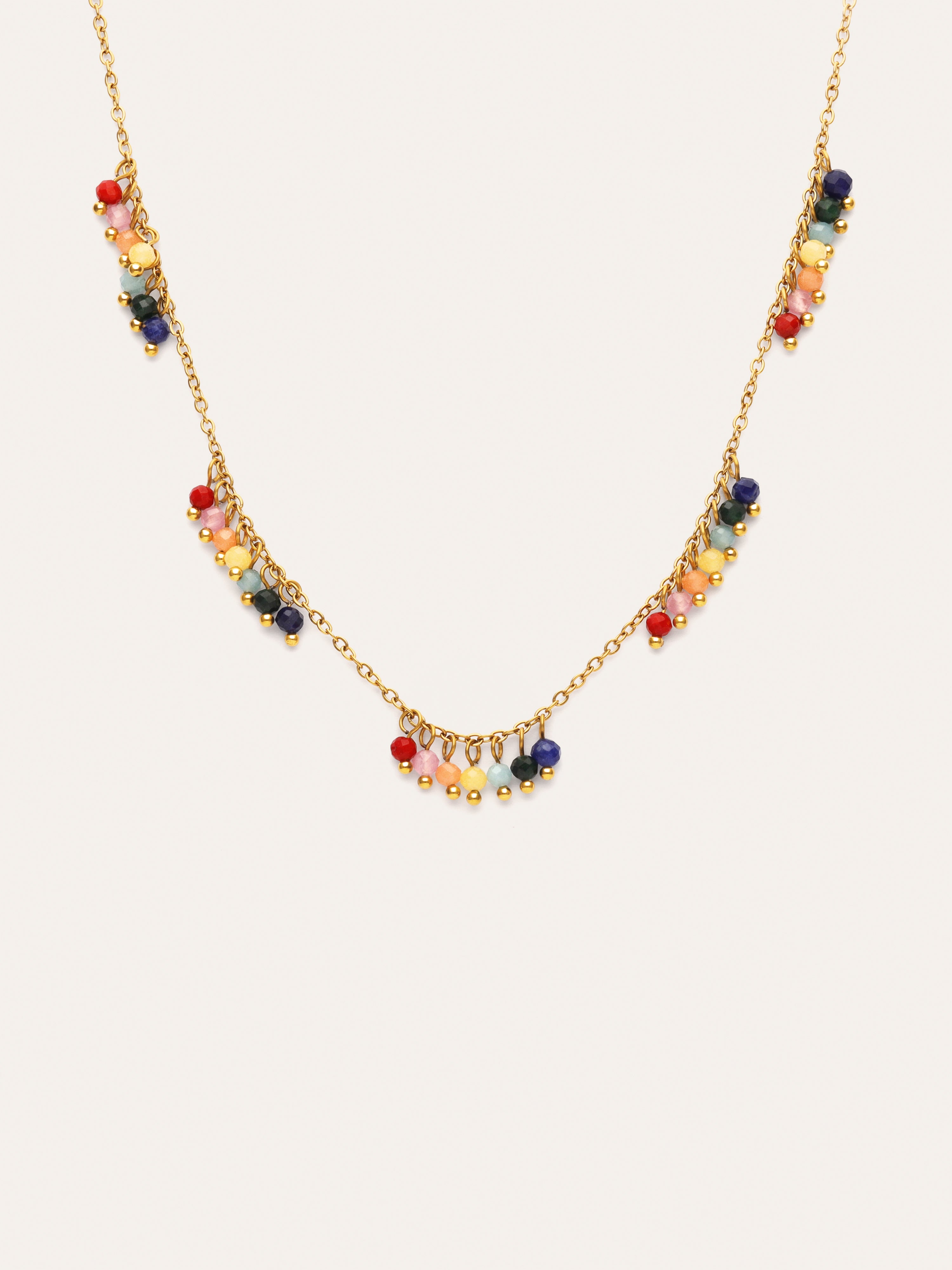 Collar Palmar Colors Acero Baño Oro