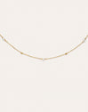 Pearl Dots Stainless Steel Gold Necklace