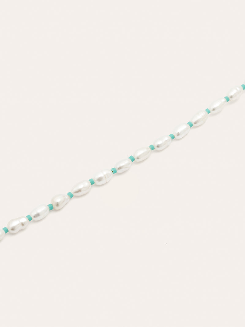 Pompeya Turquoise Stainless Steel Gold Necklace