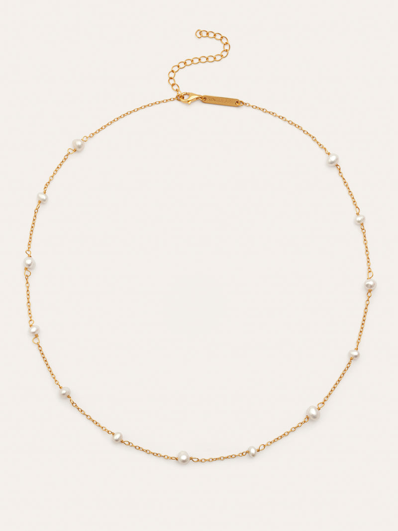 Pearl & Pearls Gold Necklace