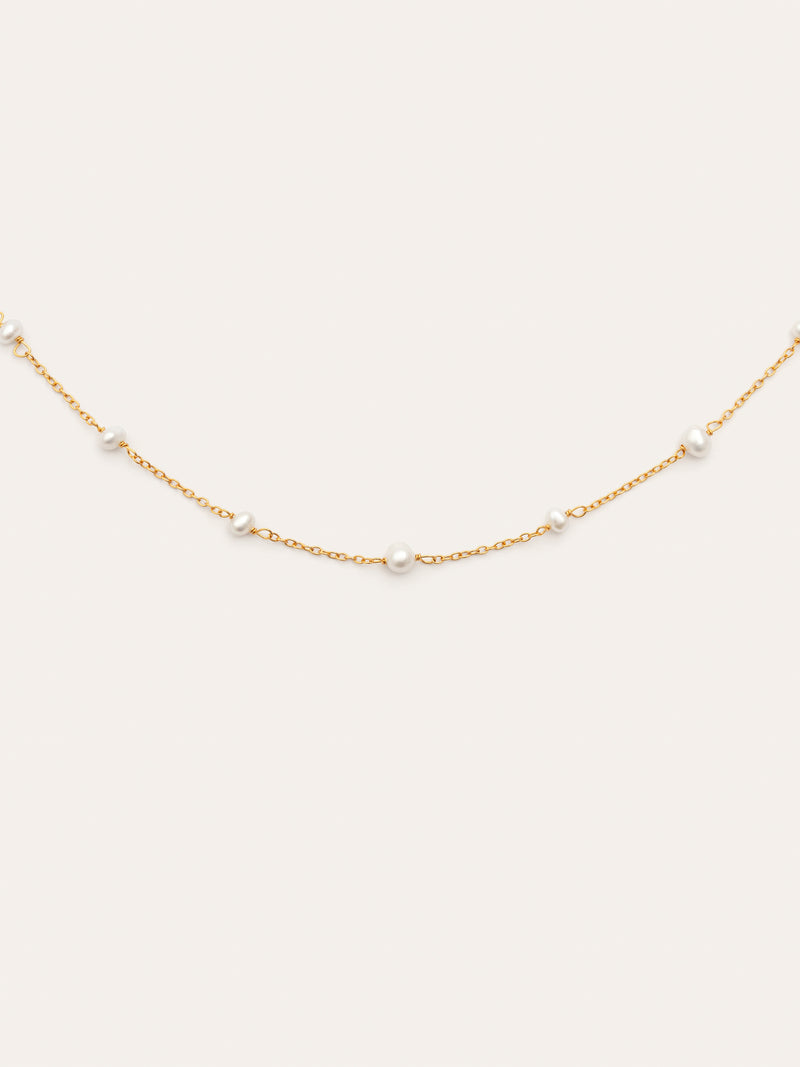Pearl & Pearls Gold Necklace