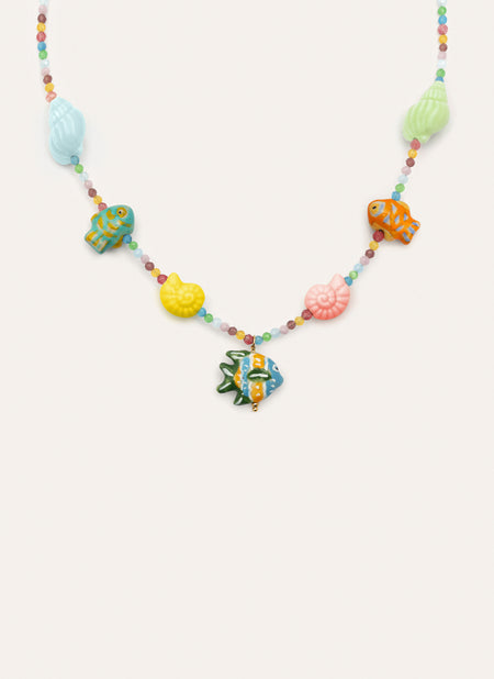 Reef Stainless Steel Gold Necklace