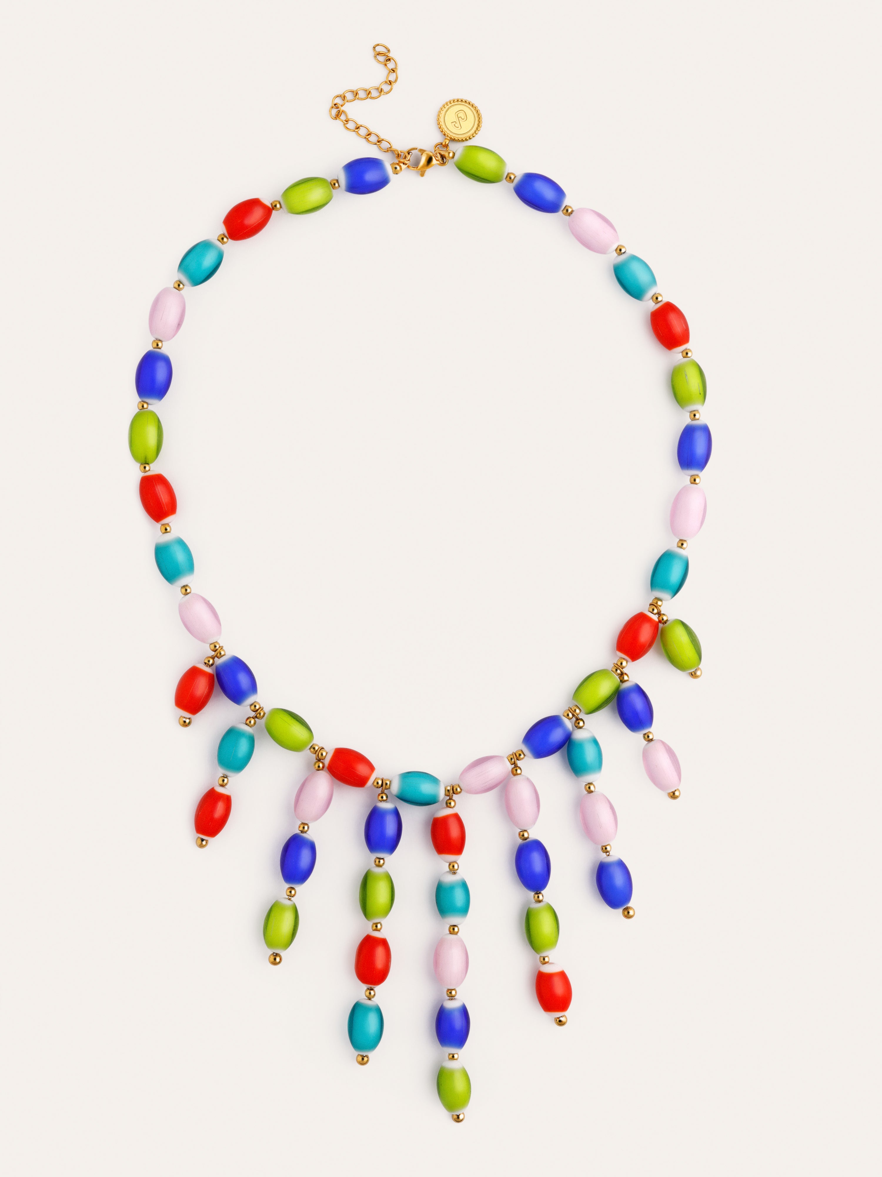 Collar Sahara Color Acero Baño Oro