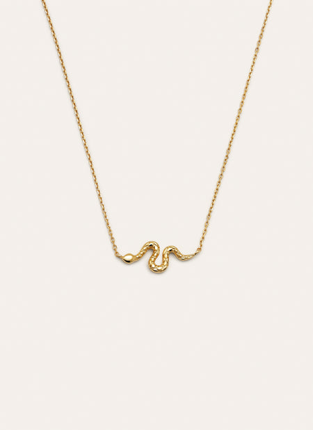 Collar Serpiente Baño Oro