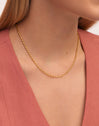 Collar Serpentine Acero Baño Oro