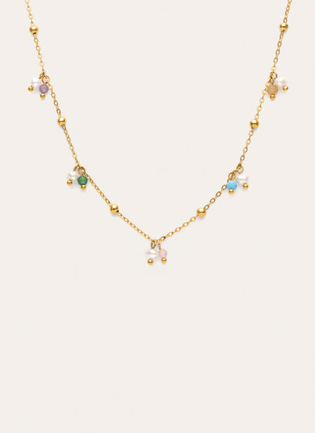 Shamira Dots Necklace Gold Plated Steel