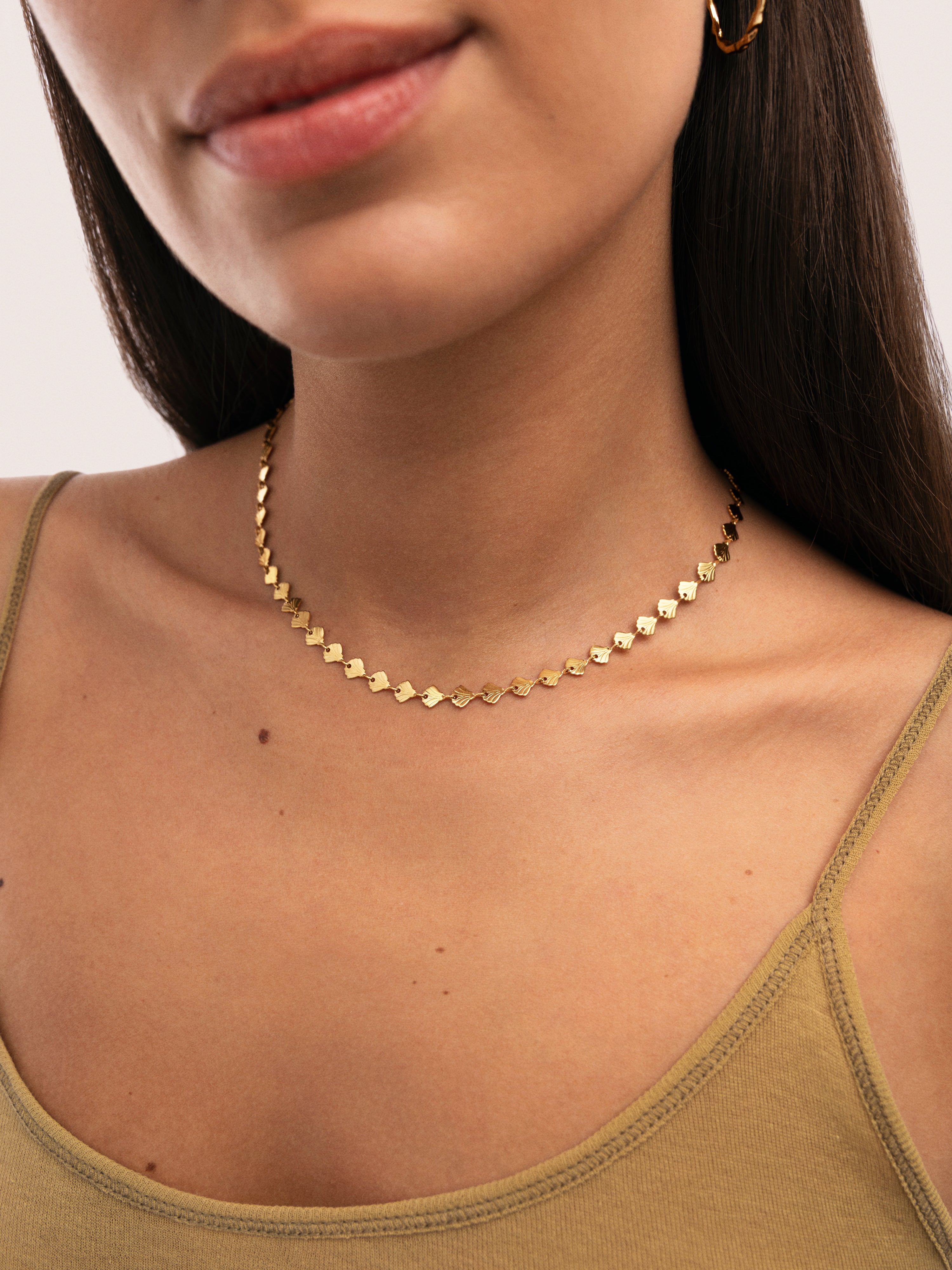 Shells Stainless Steel Gold Necklace