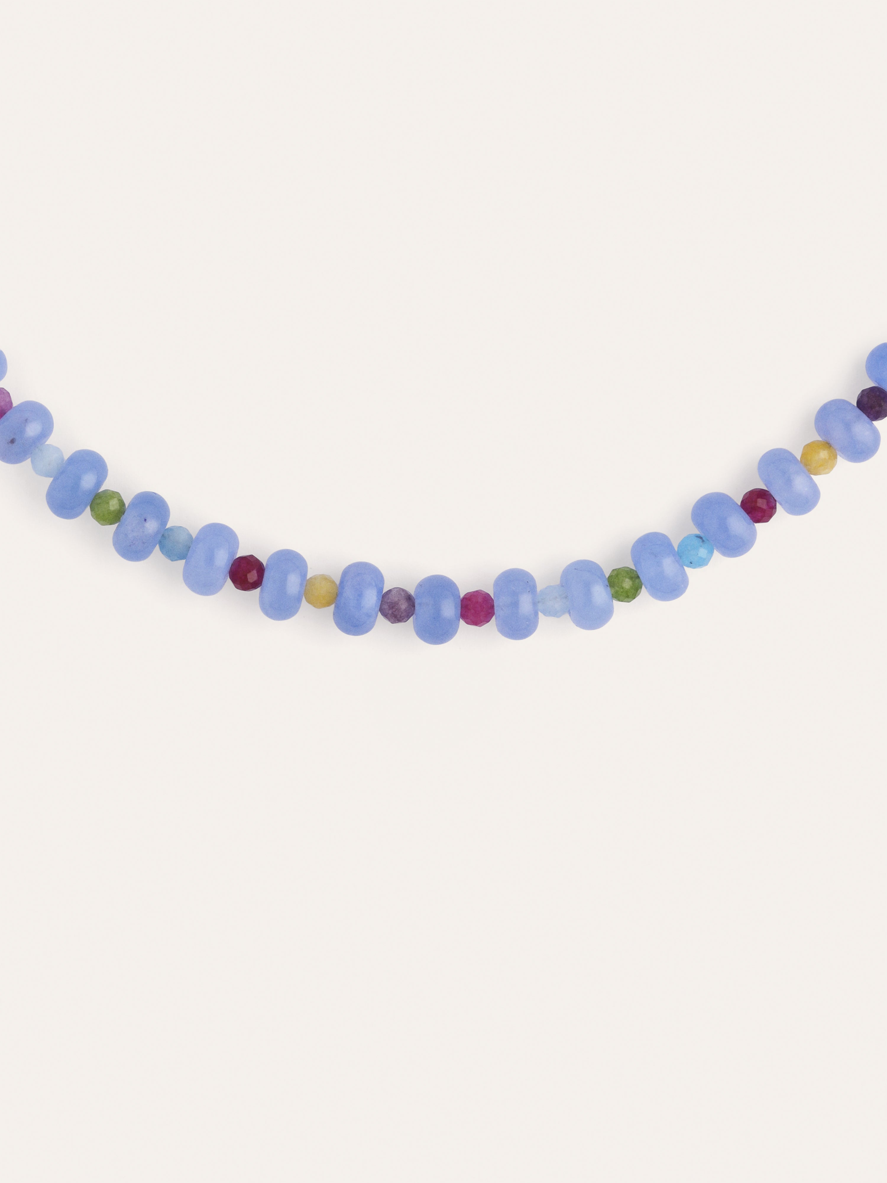 Skycolor Stones Stainless Steel Gold Necklace