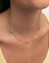 Starfish Enamel Colors Gold Necklace