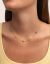 Starfish Enamel Colors Gold Necklace