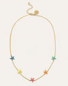 Starfish Enamel Colors Gold Necklace